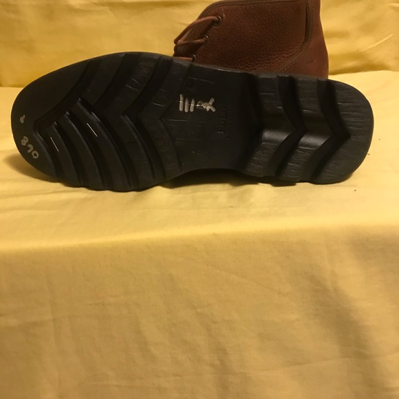 POLO RALFH LAUREN UMAR BROWN TUMBLED LEATHER BOOTS - Picture 4 of 5